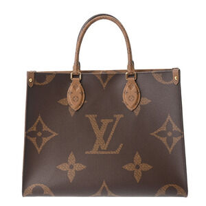 Louis Vuitton Monogram Reverse On the Go Brown Canvas Bag Tote